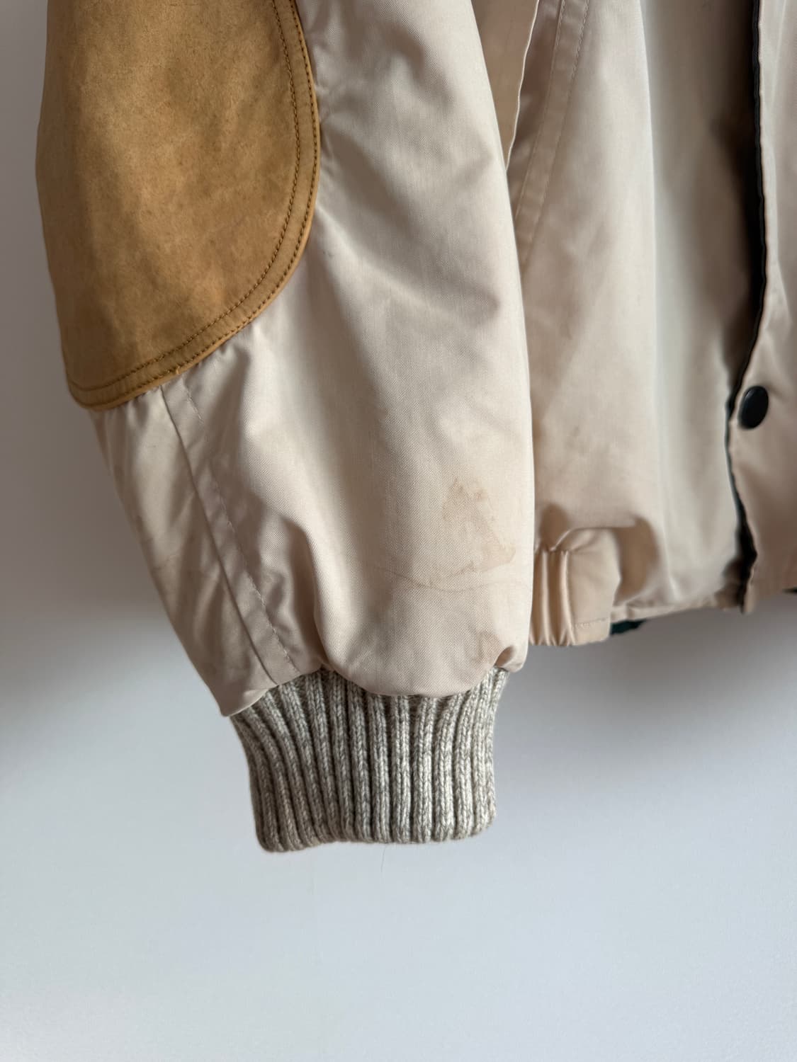 90's 노티카(nautica) 레더 엘보우 봄버 자켓 상품이미지3