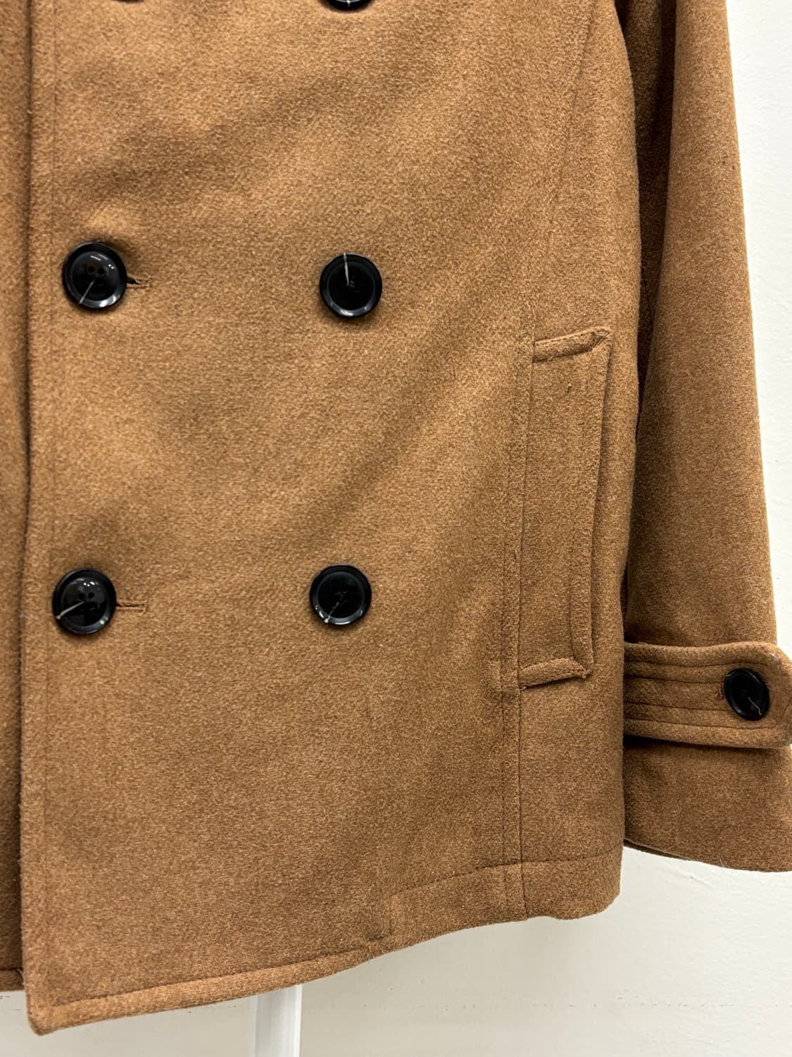 빈티지 브라운 울 더블코트 상품이미지7