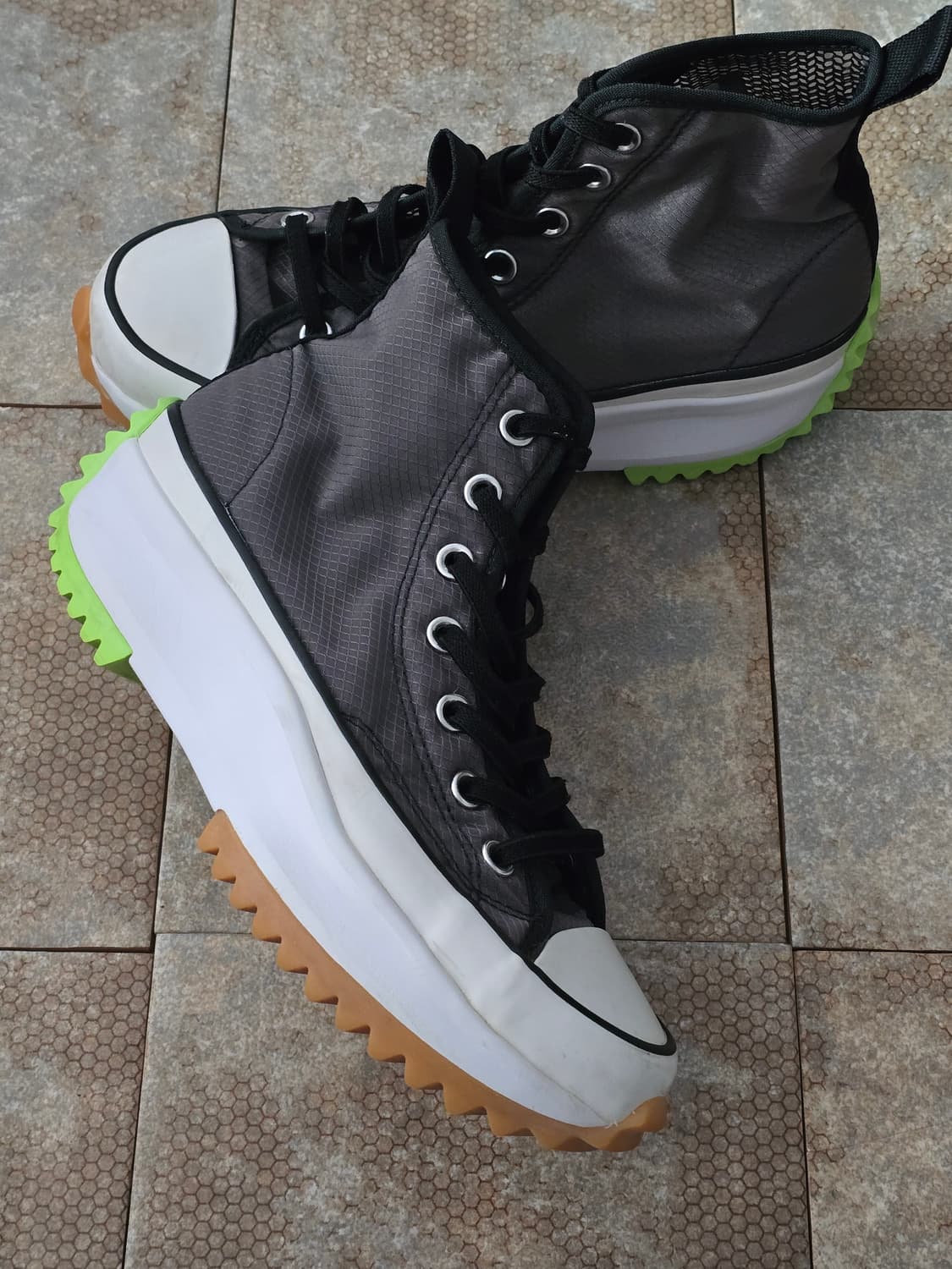 (240)컨버스 런스타 하이크 콘크리트 히트 블랙 하이  상품이미지7