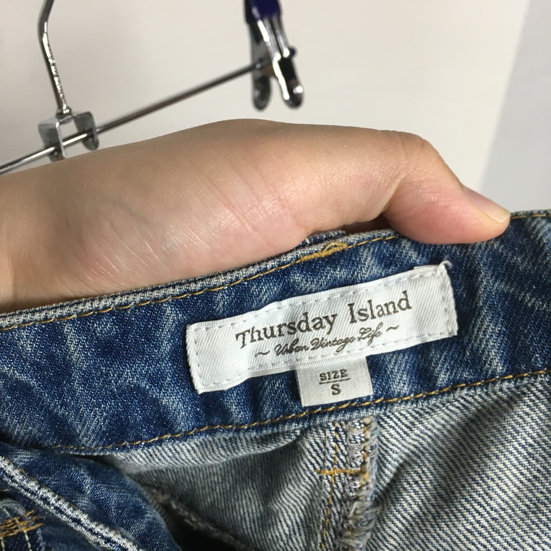 써스데이아일랜드 워싱 배기 데님 팬츠 S 상품이미지5