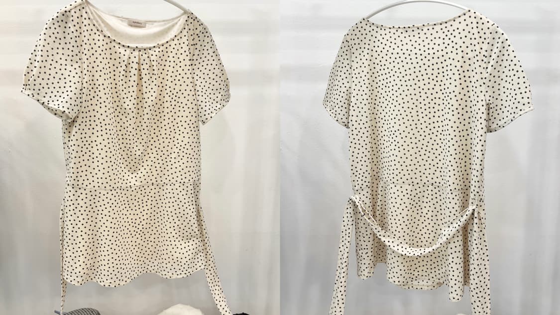 Dot ribbon blouse top 상품이미지6