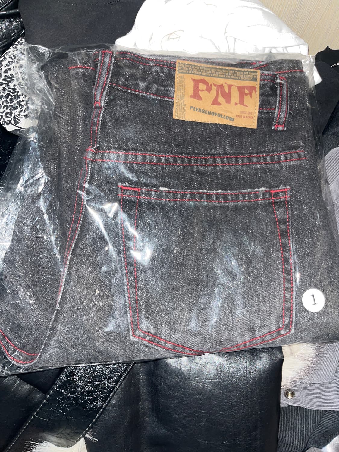 <새상품> 921 Washimg Damaged Wide Denim 상품이미지1