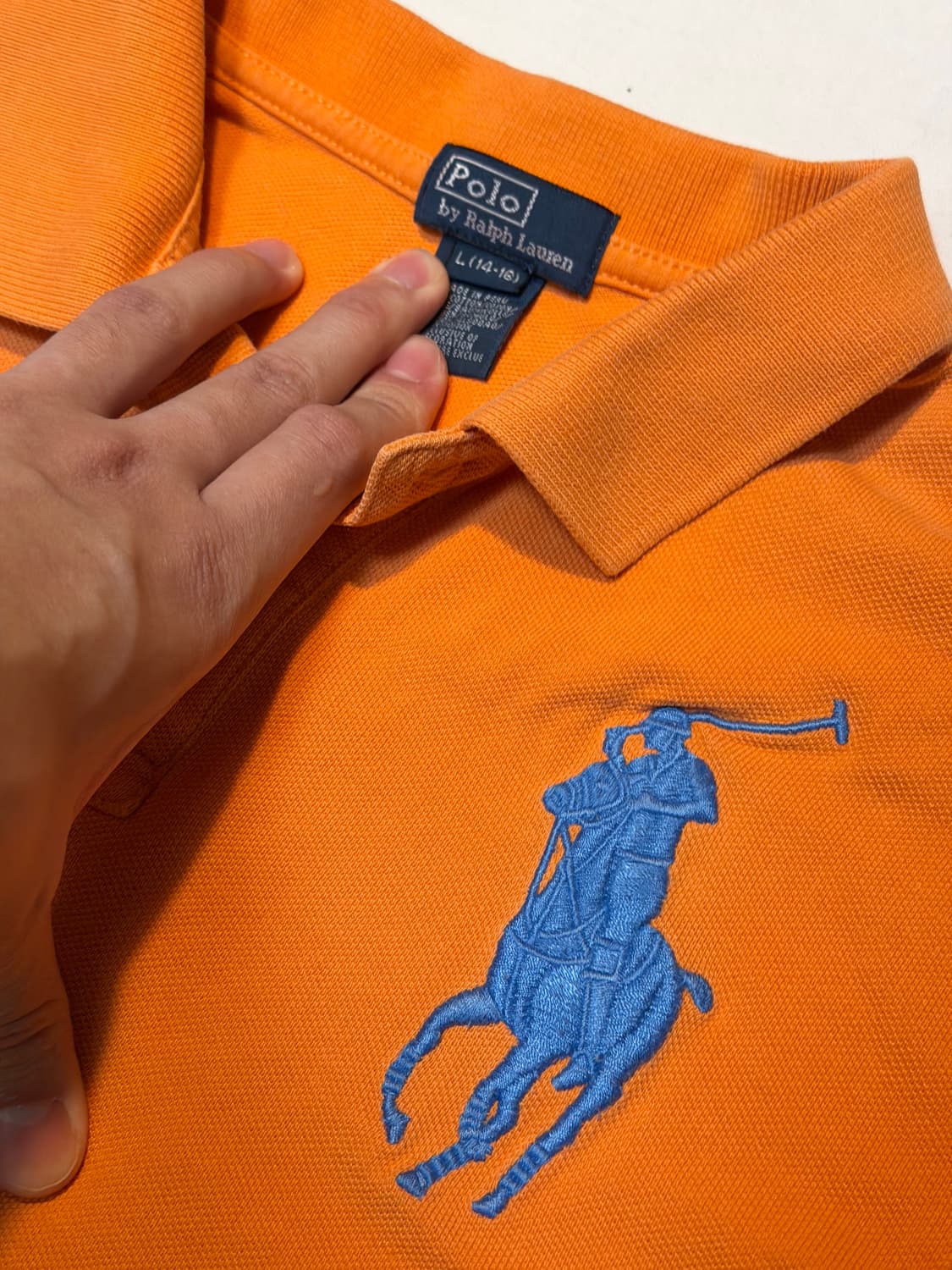 폴로 랄프로렌 빅포니 치프키프 반팔 카라티 오렌지 상품이미지2