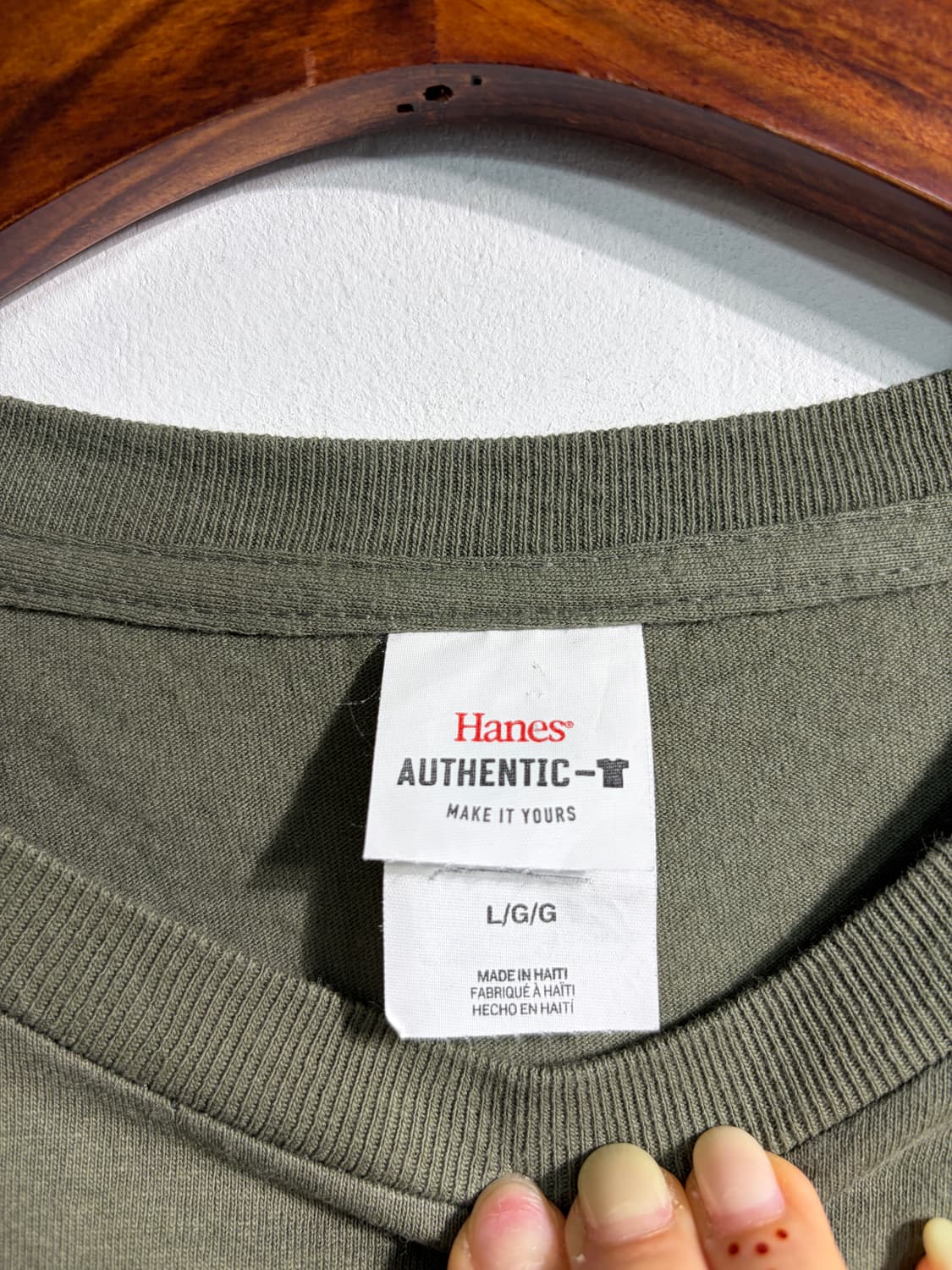 만원샵) 빈티지 카키 반팔티 L C304 상품이미지9