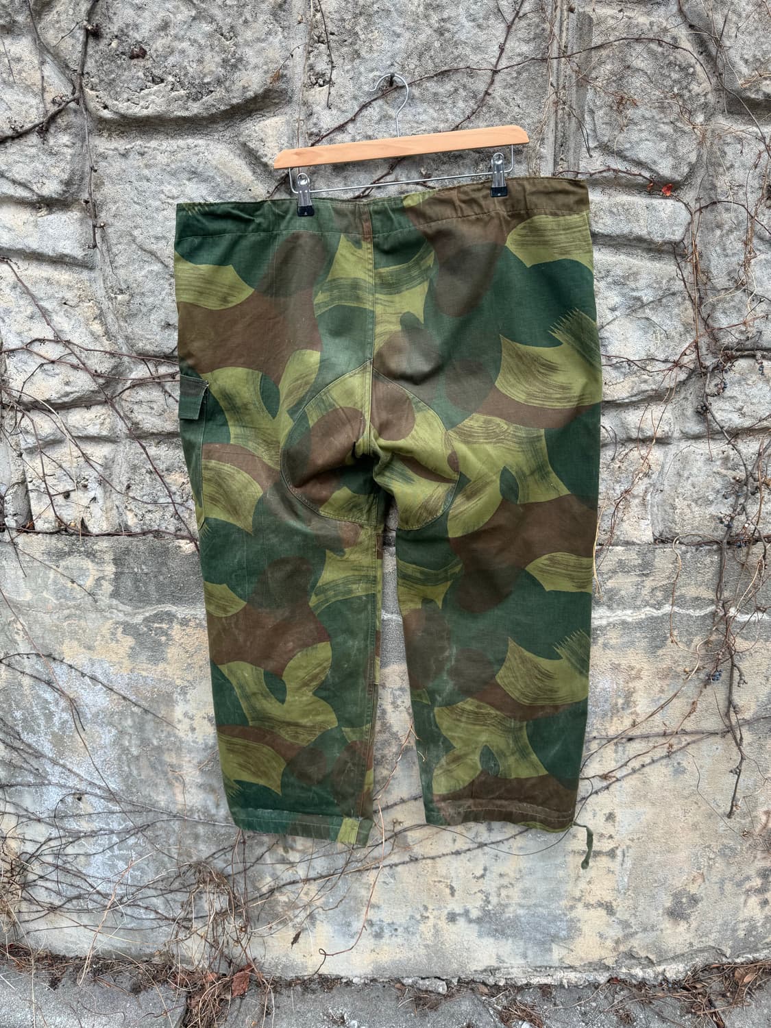 50s 벨기에군 오리지널 브러쉬스트로크 카모 팬츠 전기형 상품이미지2
