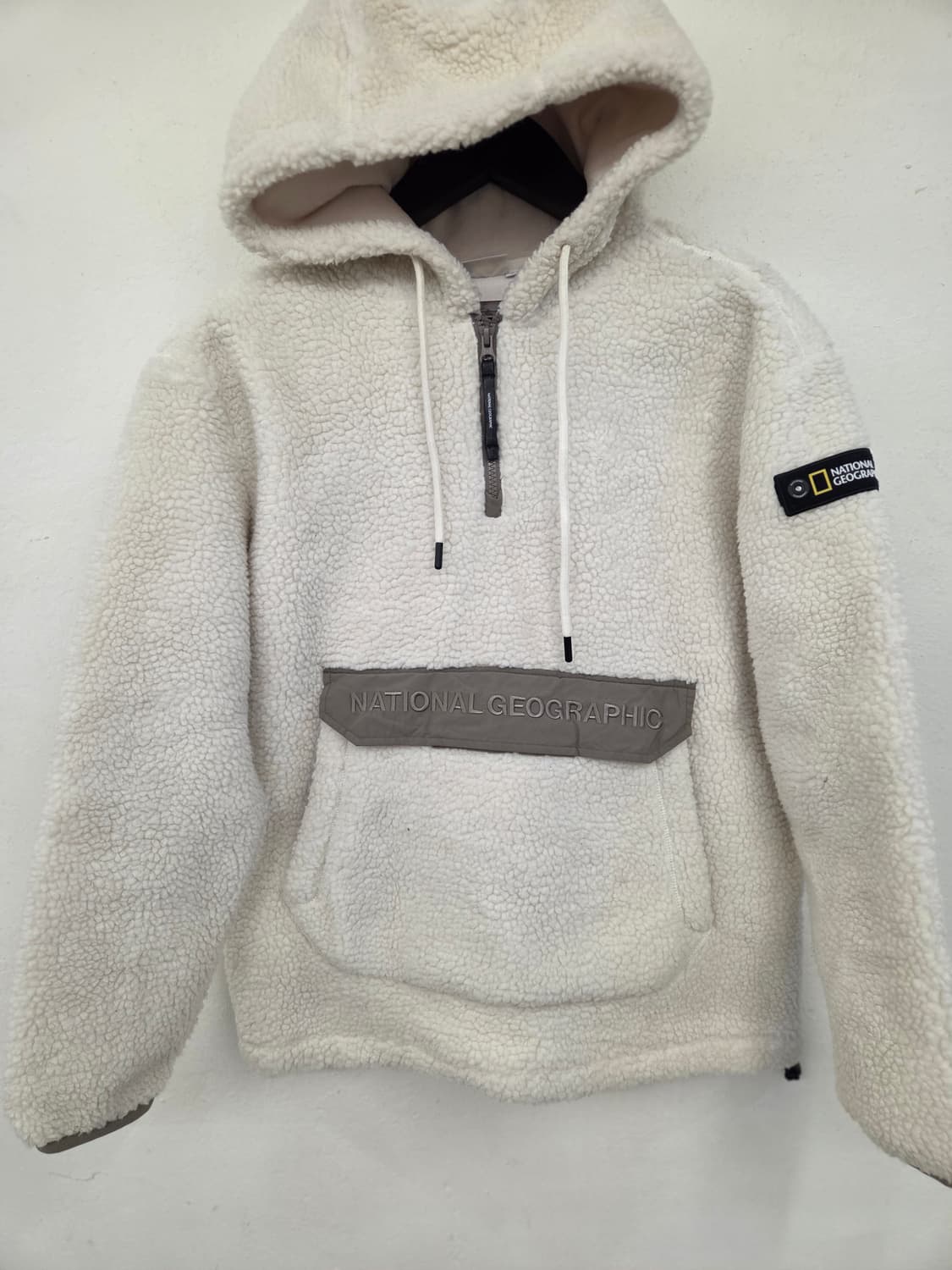 내셔널지오그래픽 플리스 후리스 아노락 아이보리 S 상품이미지1