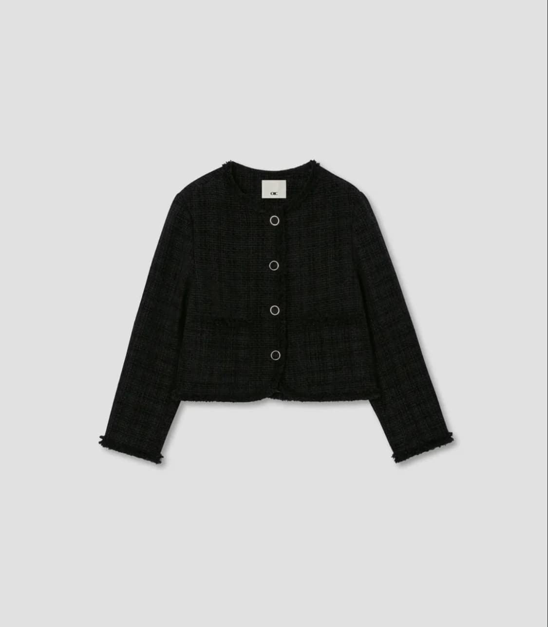 오아이오아이 클래식 트위드 자켓 블랙 상품이미지1