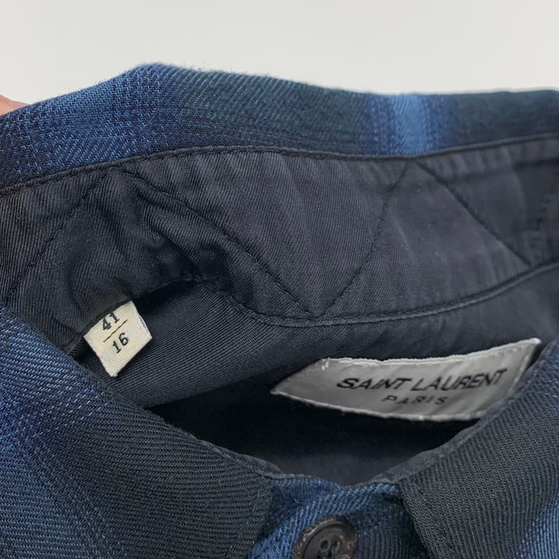 생로랑 체크셔츠 남방 (L) 상품이미지4