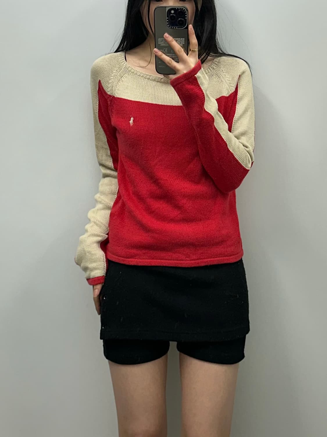 폴로 스포츠 배색 니트 상품이미지1