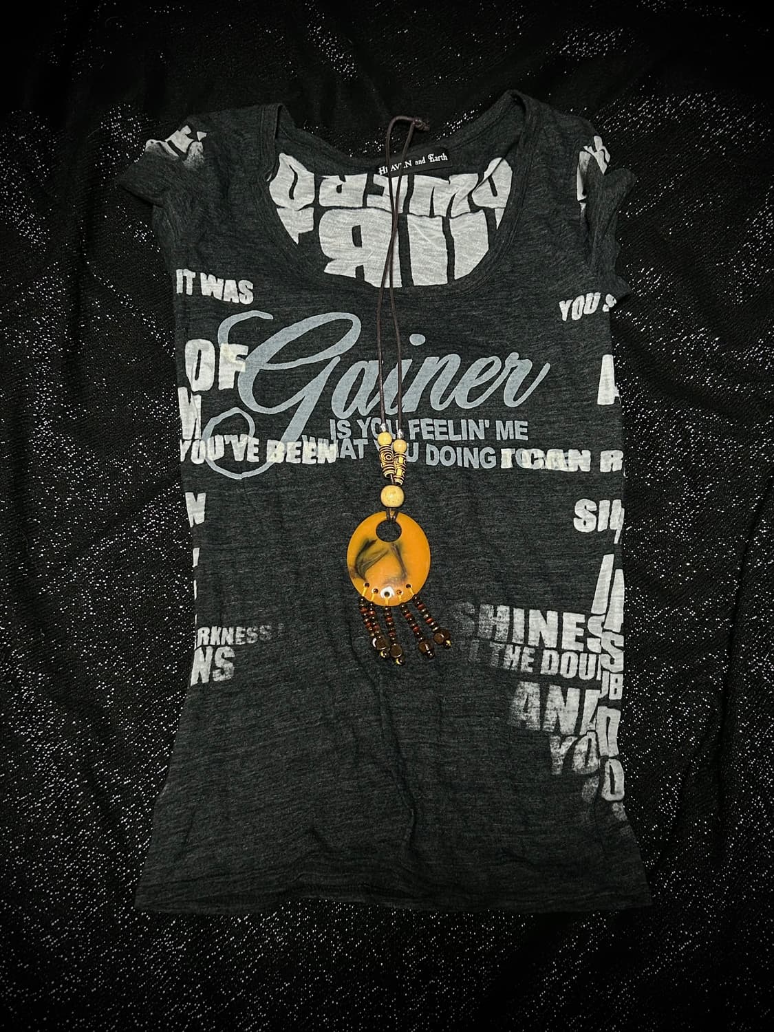 *rare* 2000s Heaven the earth 펑크 레터링 티셔츠 상품이미지1