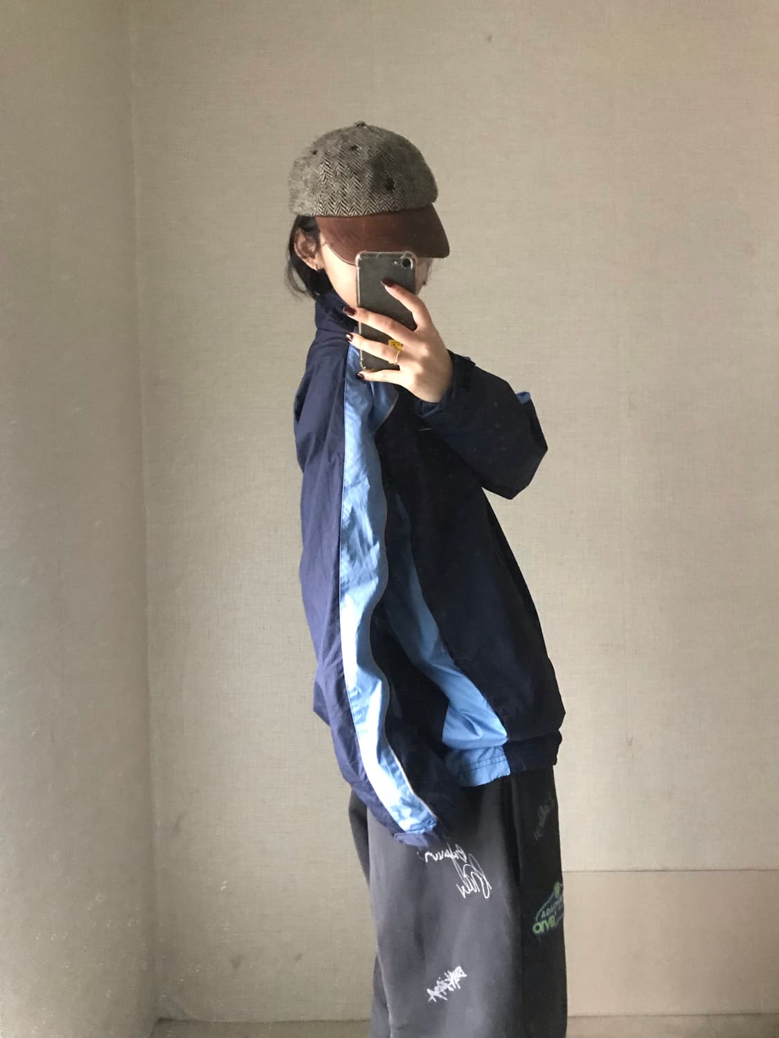 나이키 네이비 연하늘 바람막이 상품이미지5