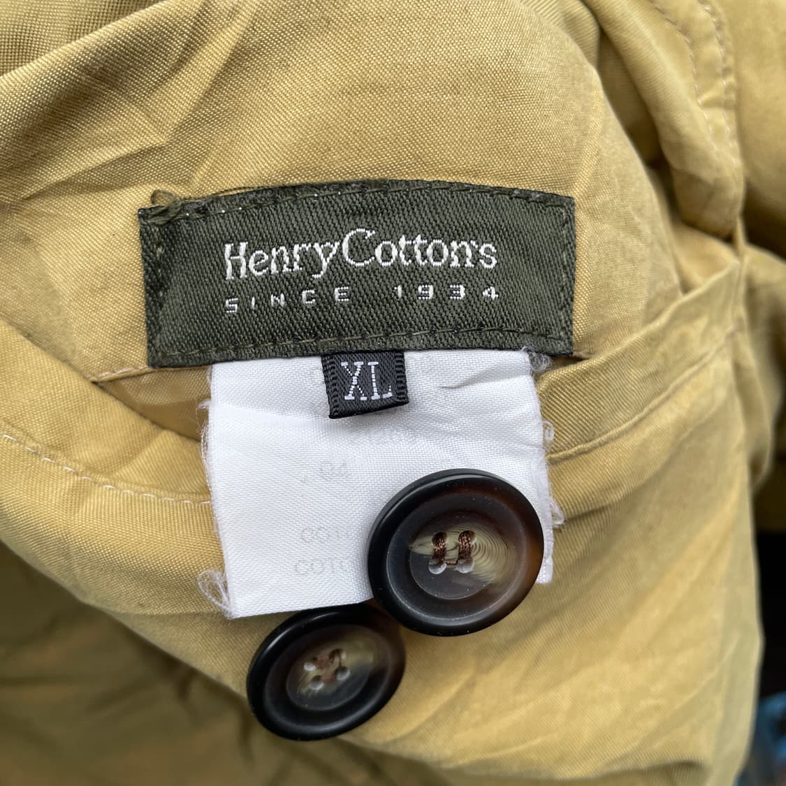 80s 헨리코튼 양면 유러피안 클래식 리버시블 체크 블루종 자켓 XL 상품이미지6