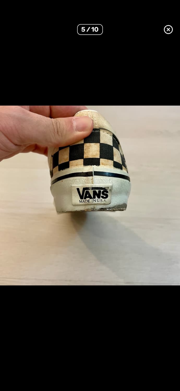 90s 반스 블랙 체커보드 슬립온 상품이미지5