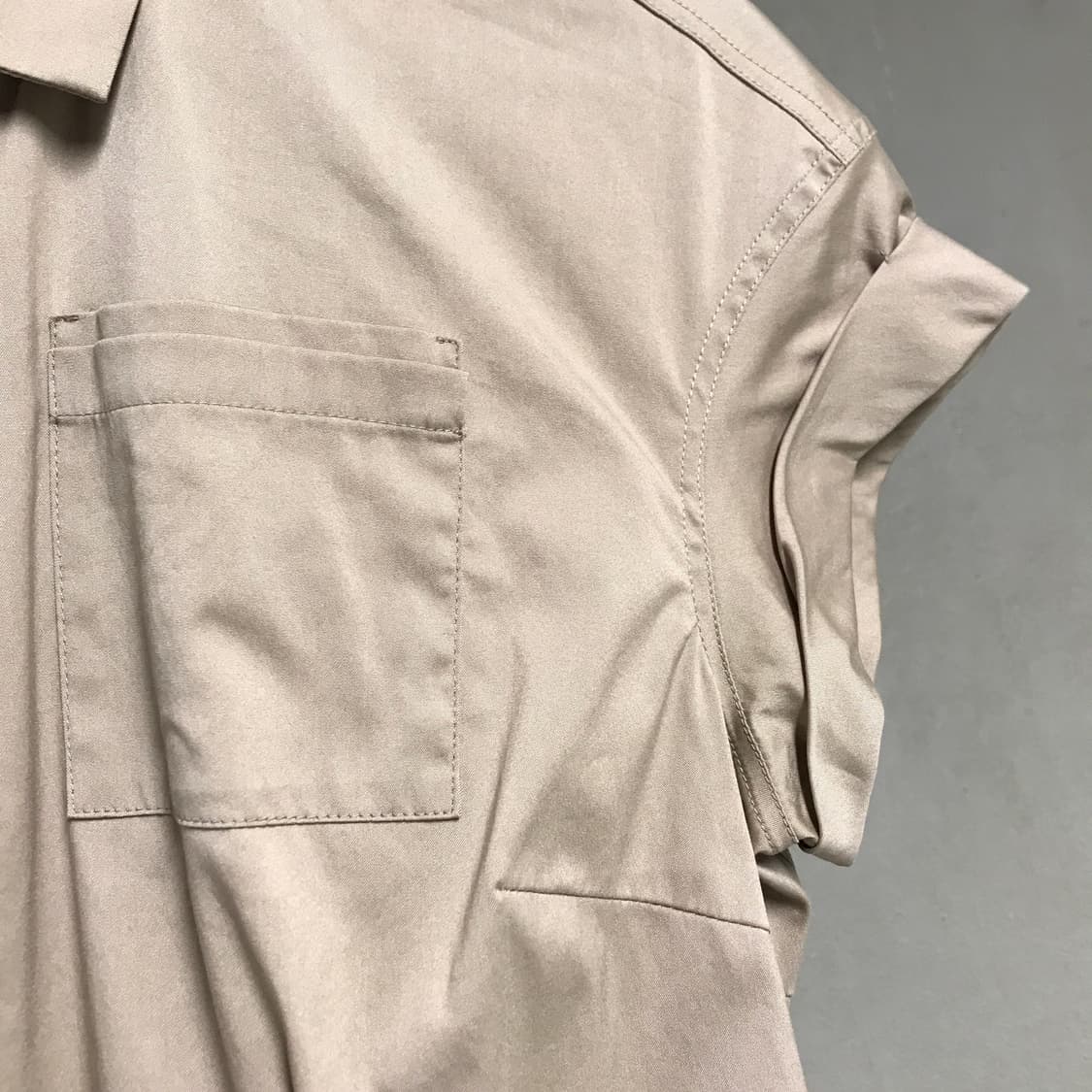 브루넬로 쿠치넬리 베이지 반팔 셔츠 M(W) 상품이미지4