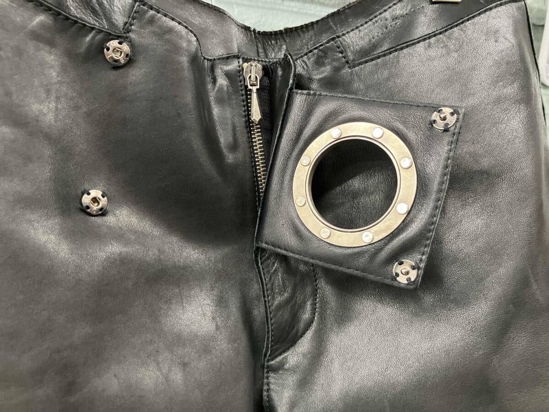 dirk bikkembergs 90’s 레더 트라우저 상품이미지3