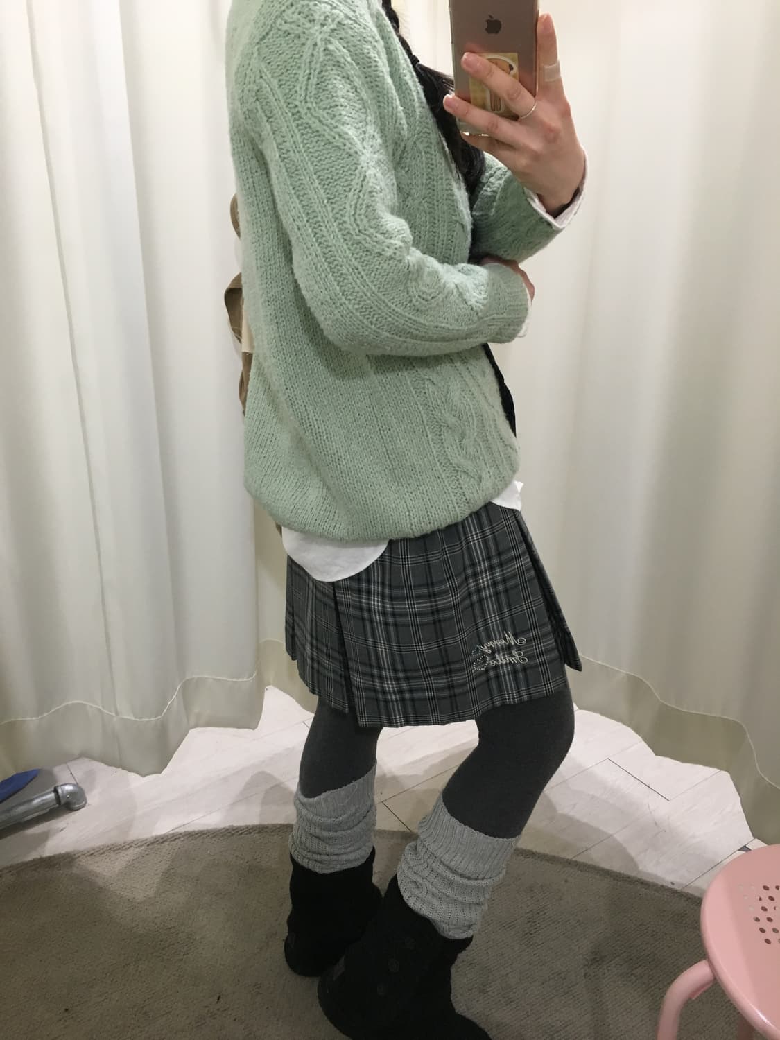 Merry smile check skirt 상품이미지4