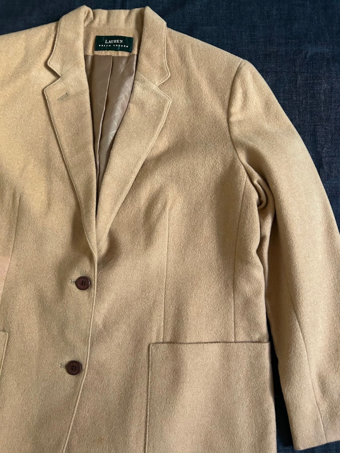 로렌 랄프로렌 카멜 헤어 블레이저 Made in USA 상품이미지3