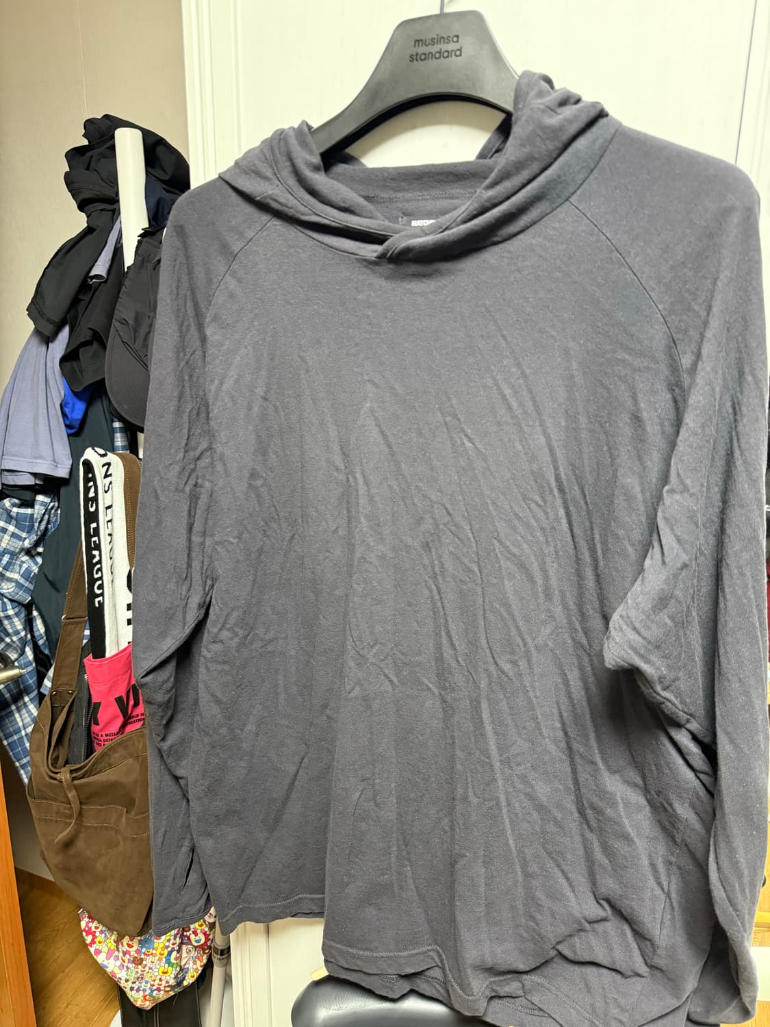 해칭룸 베이스 후디 블루차콜 4size 상품이미지1