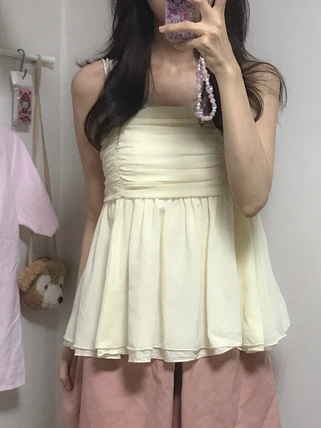빈티지 로걀 나시 슬리브리스 발레코어 데이트룩 히메갸루 긱시크 고딕 상품이미지1