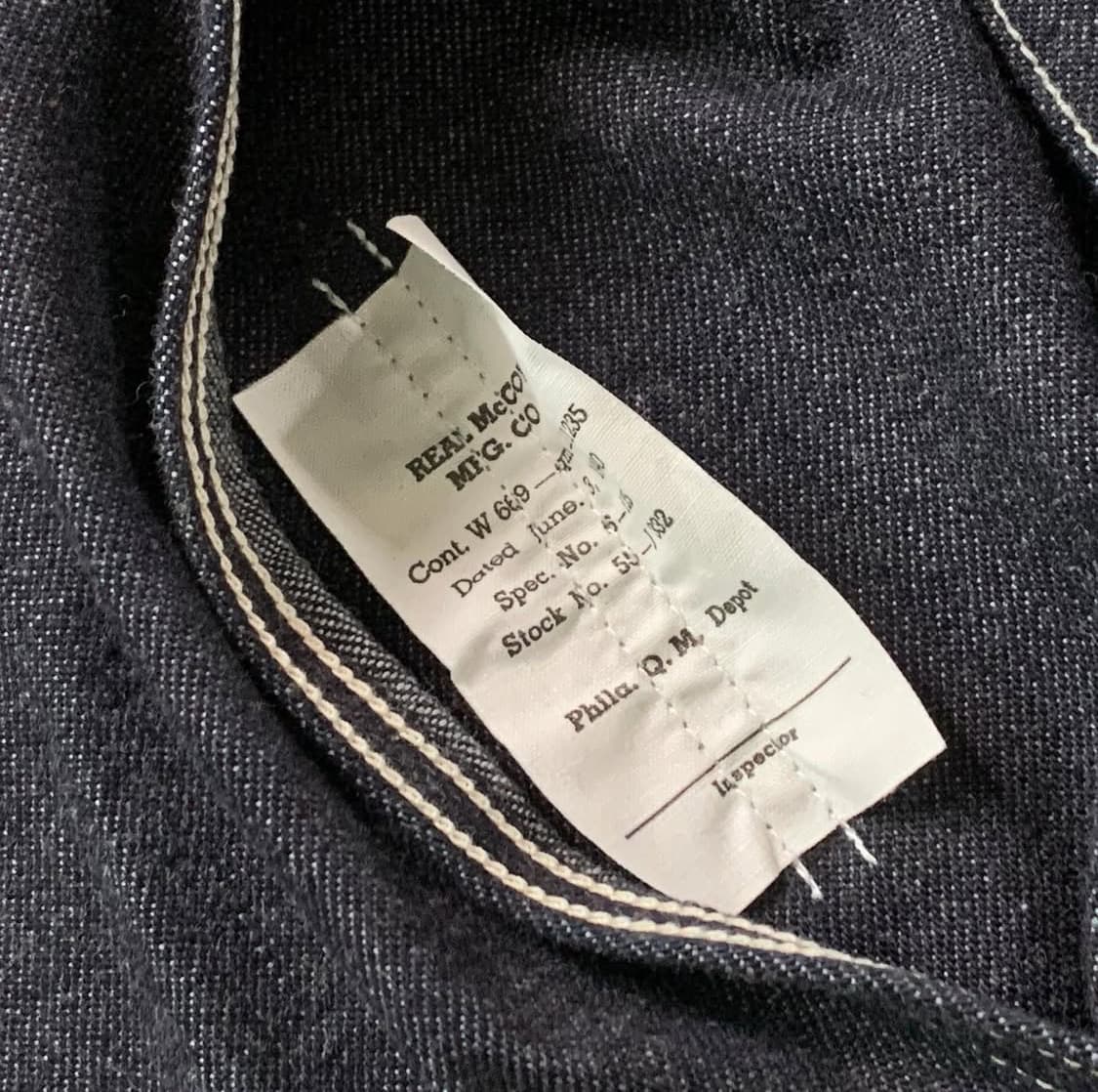 리얼맥코이 유에스 아미 엠 1937 블루데님  워크셔츠 상품이미지6