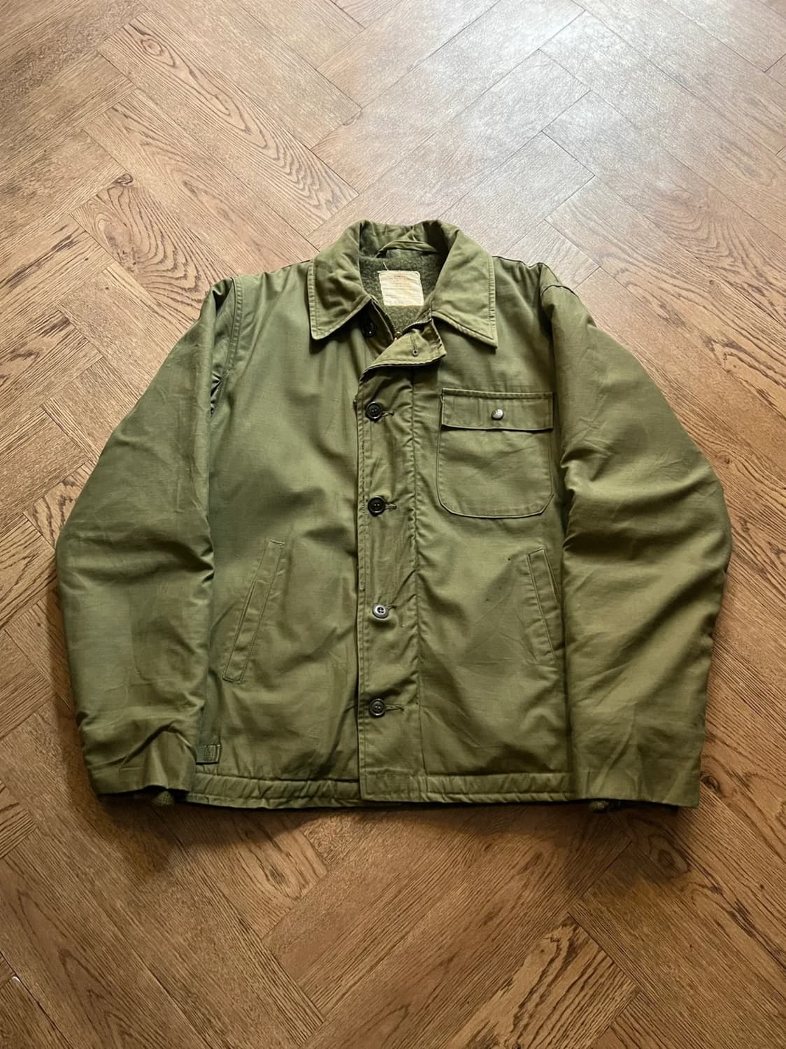 [M]70's 오리지널 U.S NAVY 미 해군 A-2 덱자켓 스텐실 상품이미지1