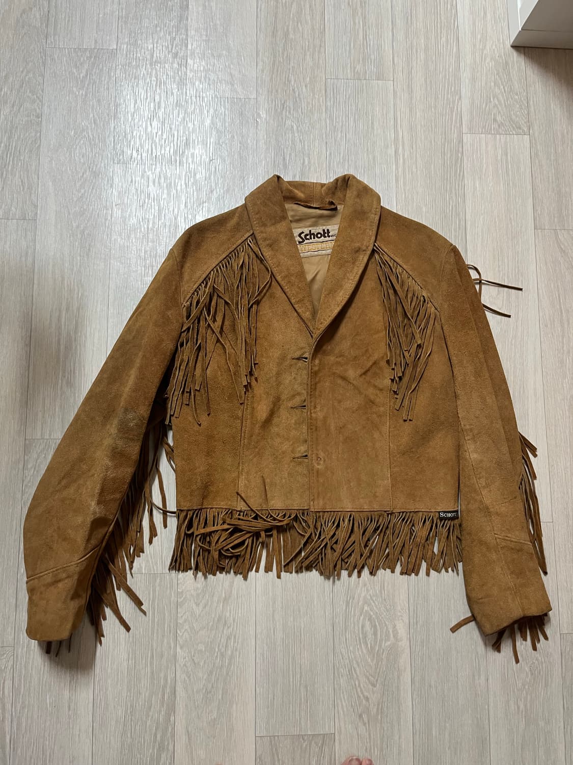 쇼트 스웨이드 레더 프린지 자켓 상품이미지5