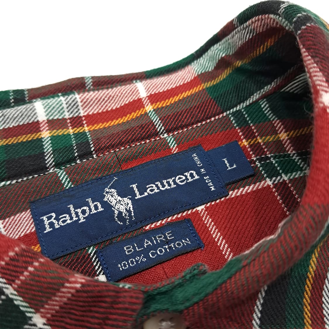 CN874 L 폴로 랄프로렌 크리스마스 타탄체크 플란넬 긴팔 셔츠 남방 상품이미지4