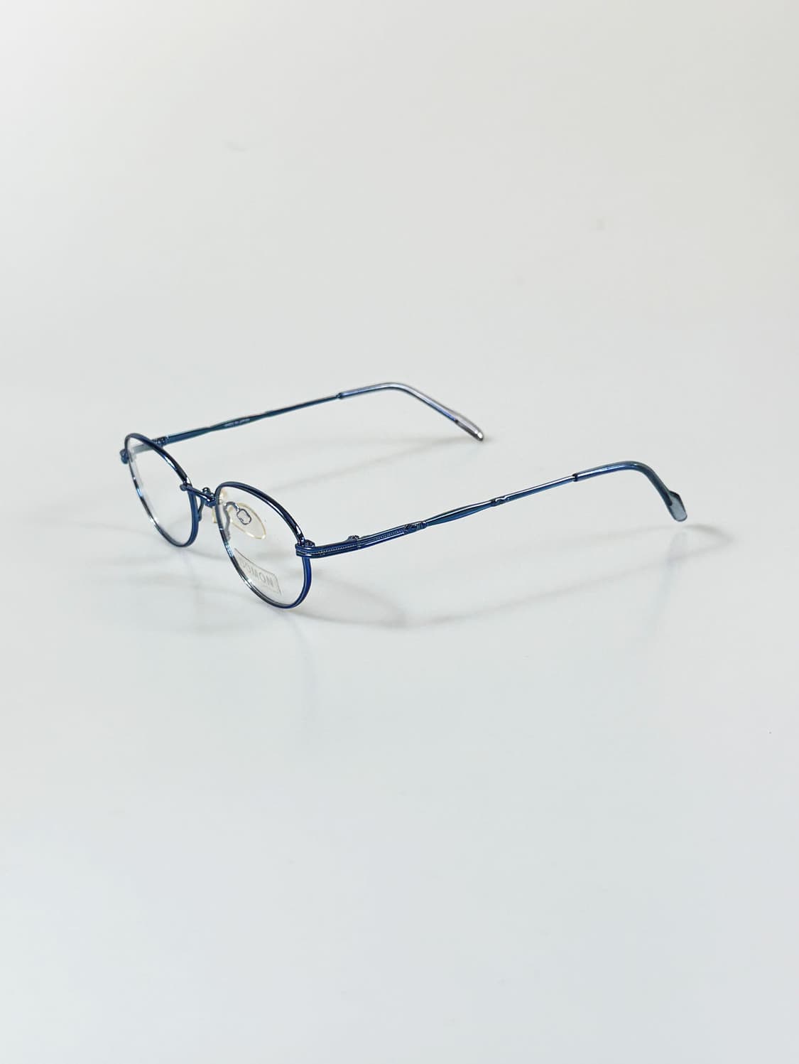 90s DOMON 블루 슬림 오벌 메탈 프레임 빈티지 안경 상품이미지3