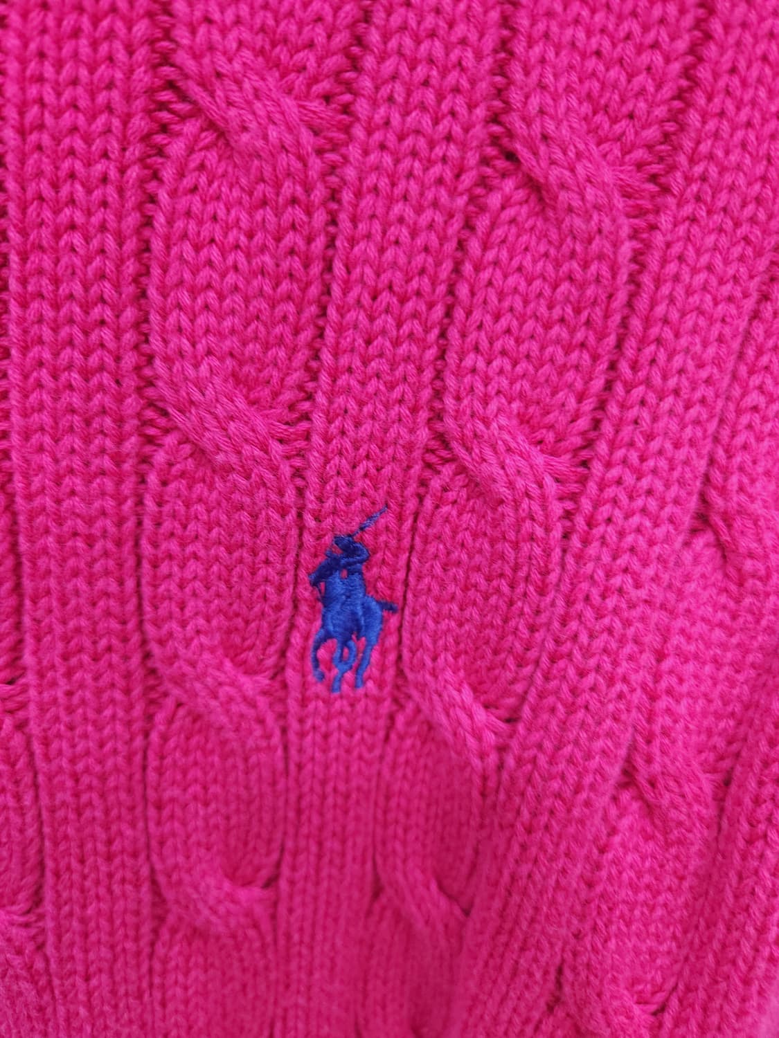 폴로 랄프로렌 핫핑크 꽈배기 코튼 니트

 상품이미지3