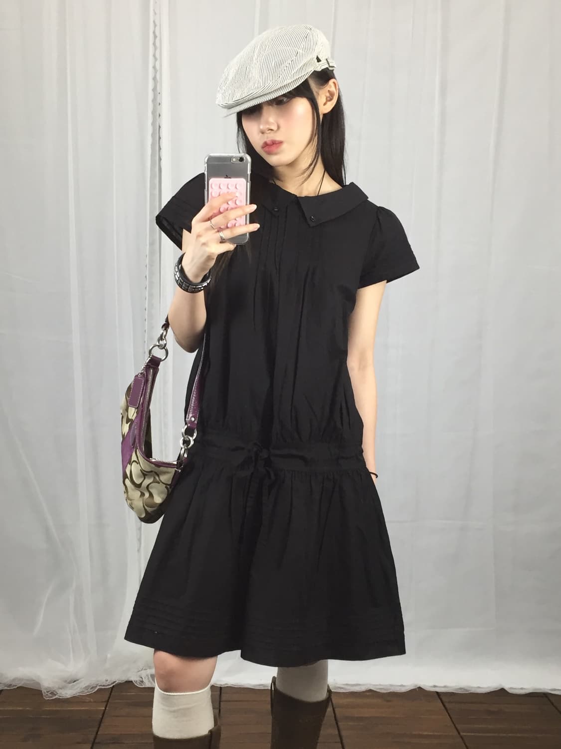 'Burberry' Blue Label Black Mini Dress 상품이미지2