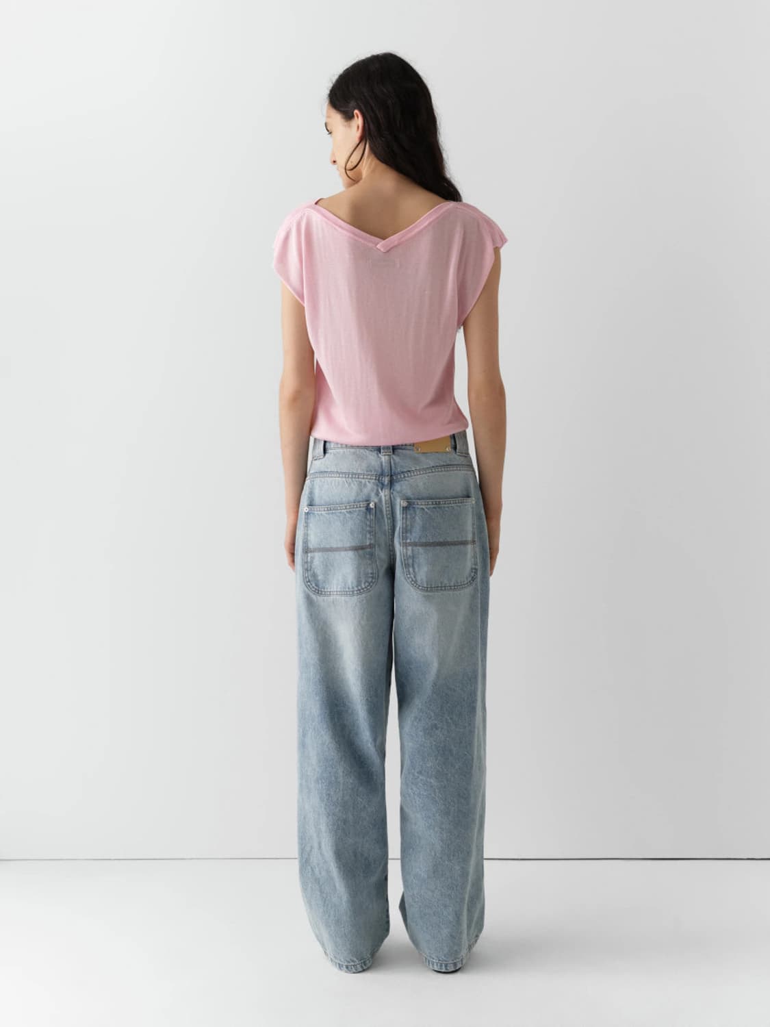 [36,38]기마구아스 Baggy 데님 팬츠/블루 상품이미지4