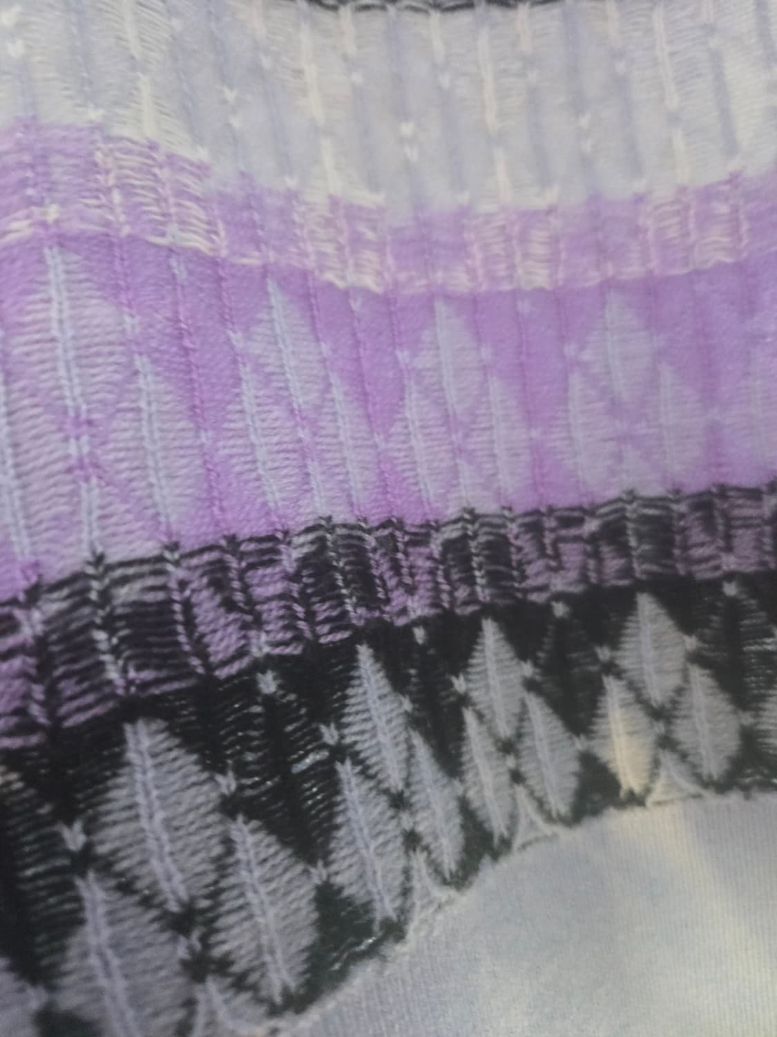 마쥬 아가일 니트 가디건 퍼플 1사이즈 상품이미지5