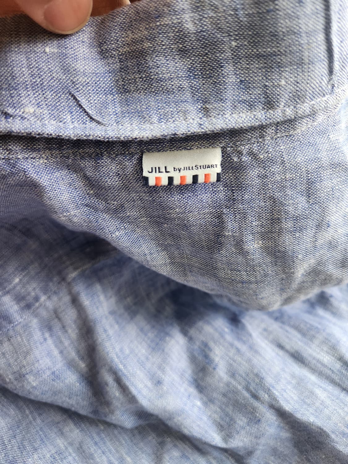 질스튜어트 앵무새 린넨 셔츠 L 상품이미지3