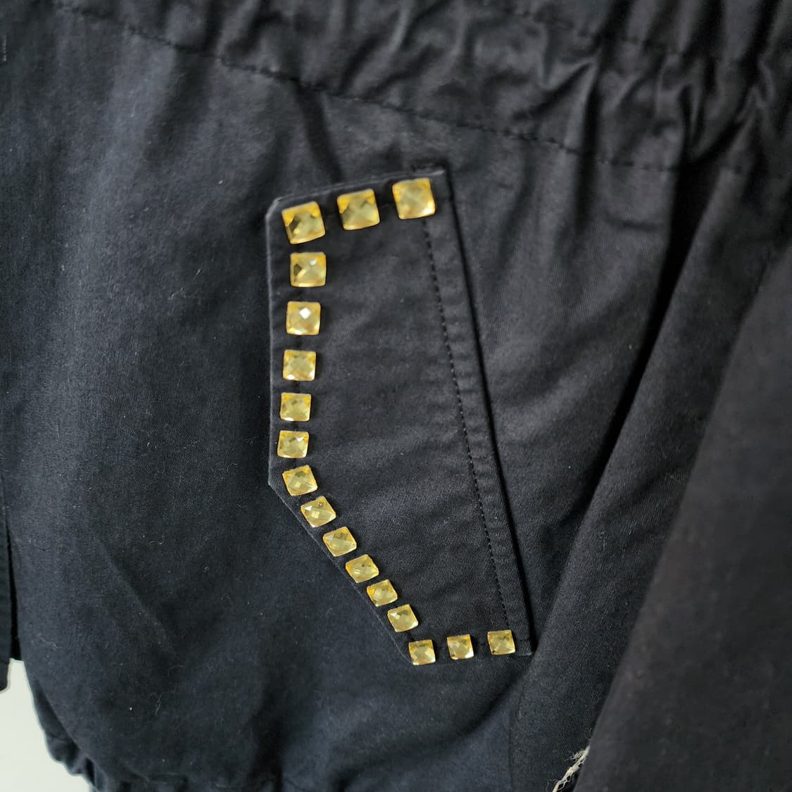 에고이스트 블랙 레이스 패치 장식 점퍼 상품이미지6