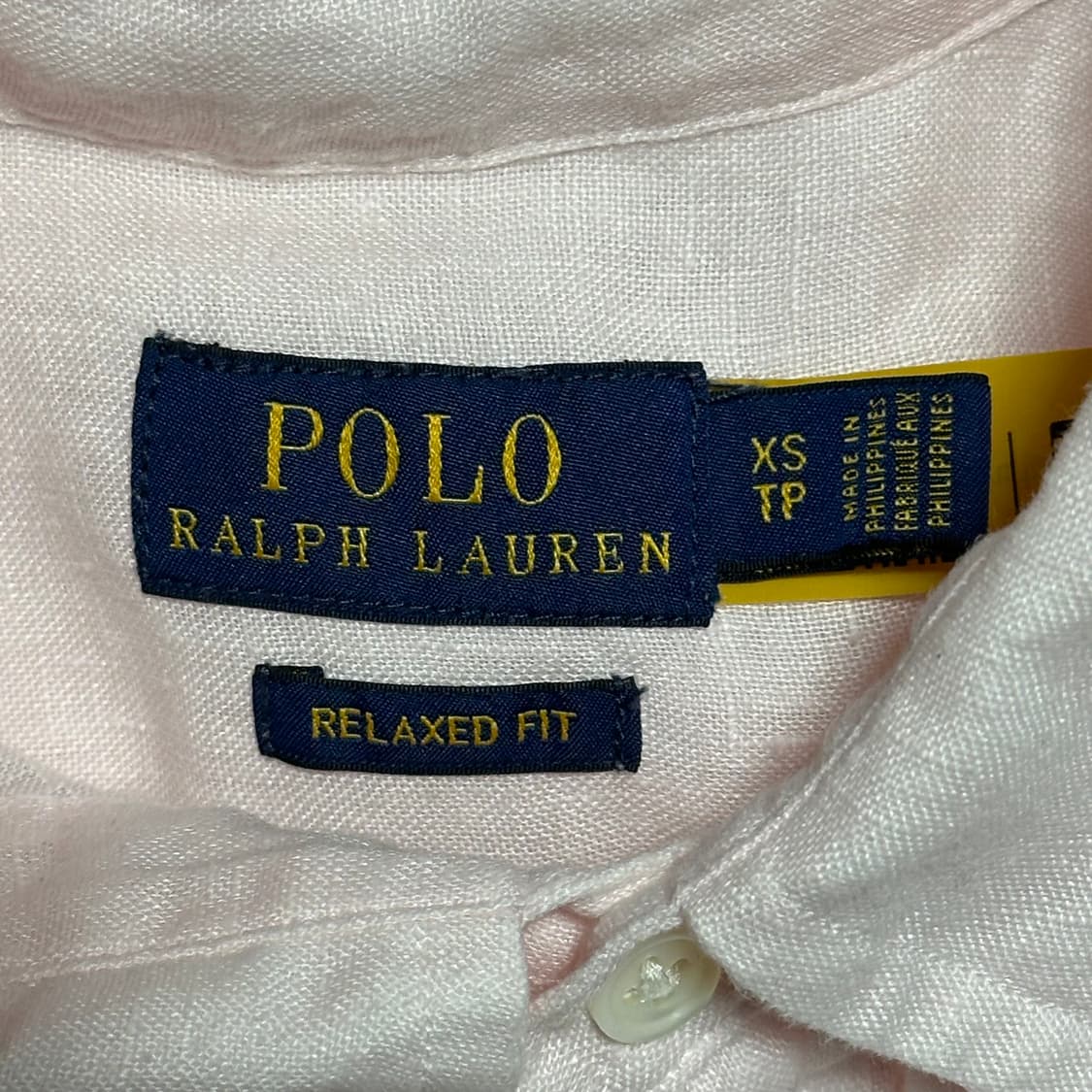 Polo Ralph Lauren 정품 QR인증 핑크 린넨 셔츠 상품이미지3