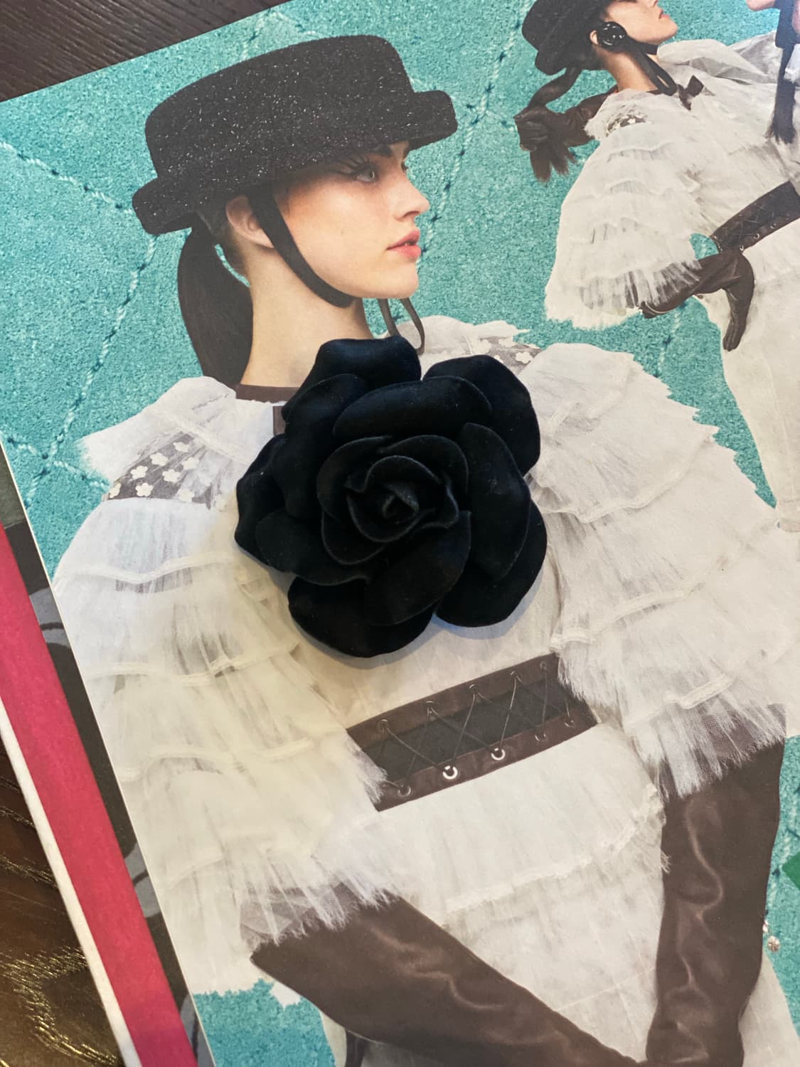 빈티지 블랙 코사지 브로치 상품이미지1