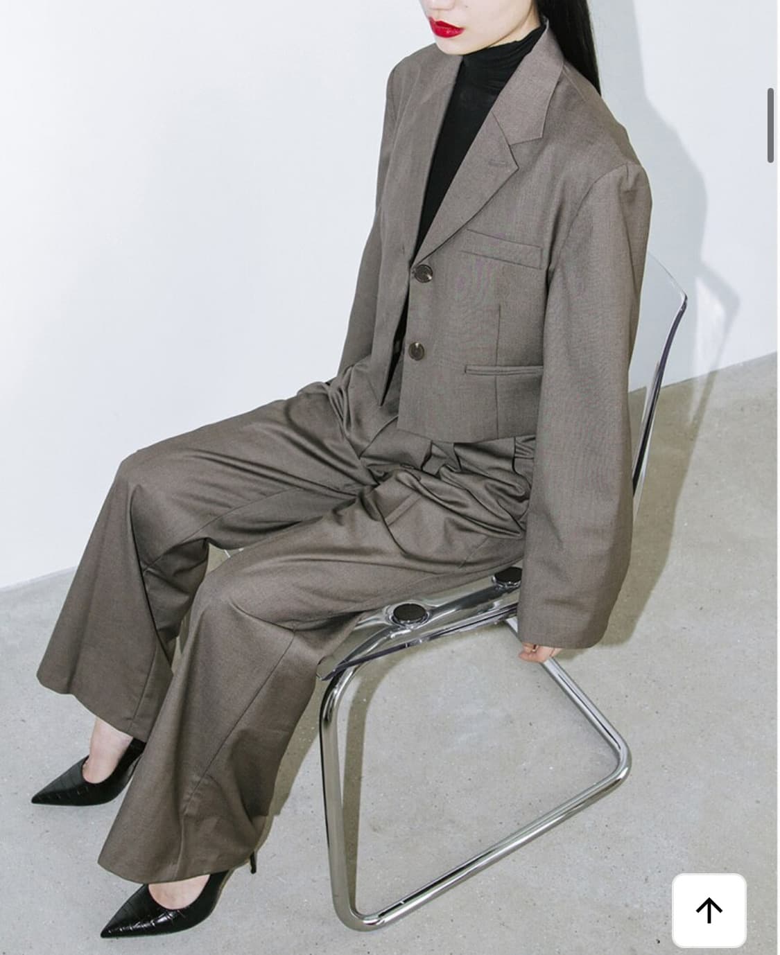 카프리슈 카키브라운 언발란스 포켓 셋업 (자켓 + 슬랙스) 상품이미지3