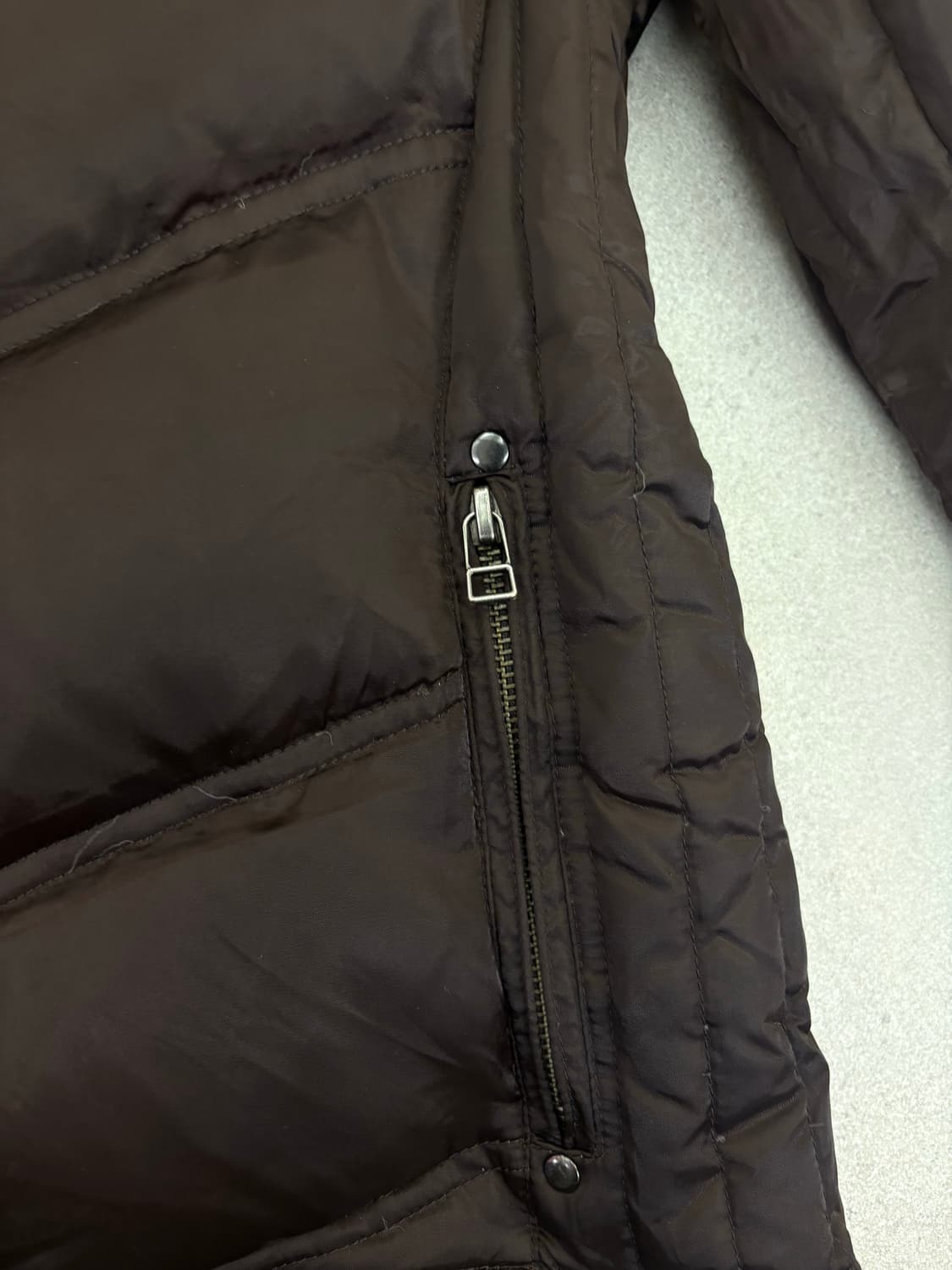 브라운 투웨이 퍼 패딩 상품이미지6