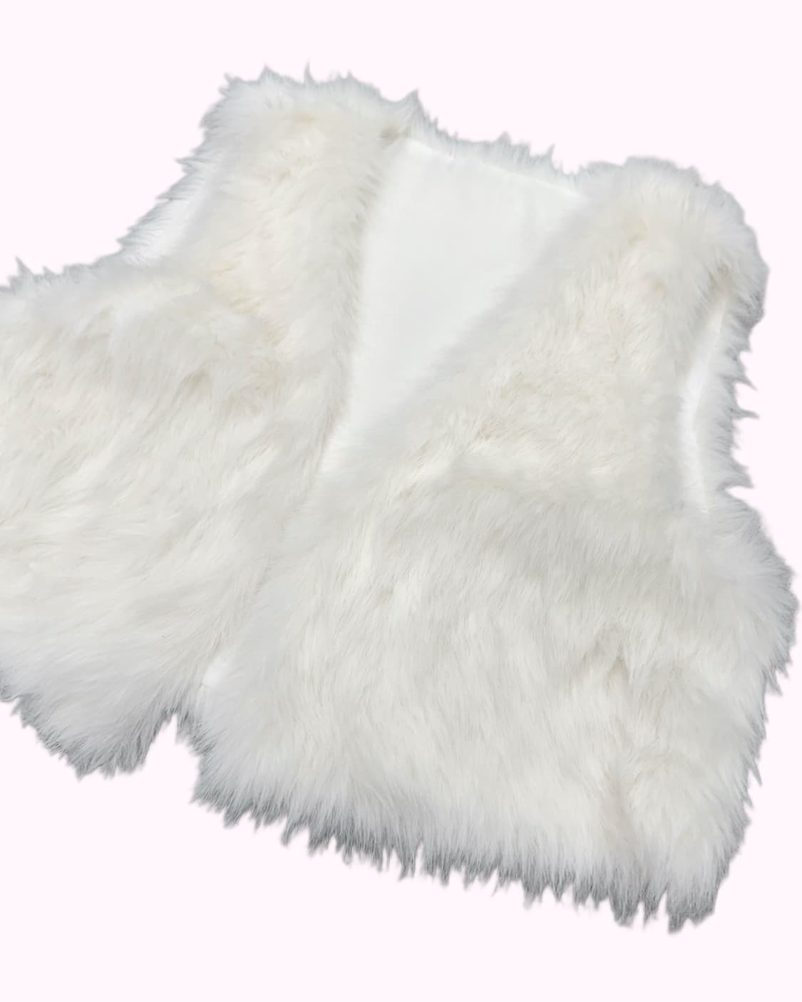 white fur vest jacket 상품이미지2