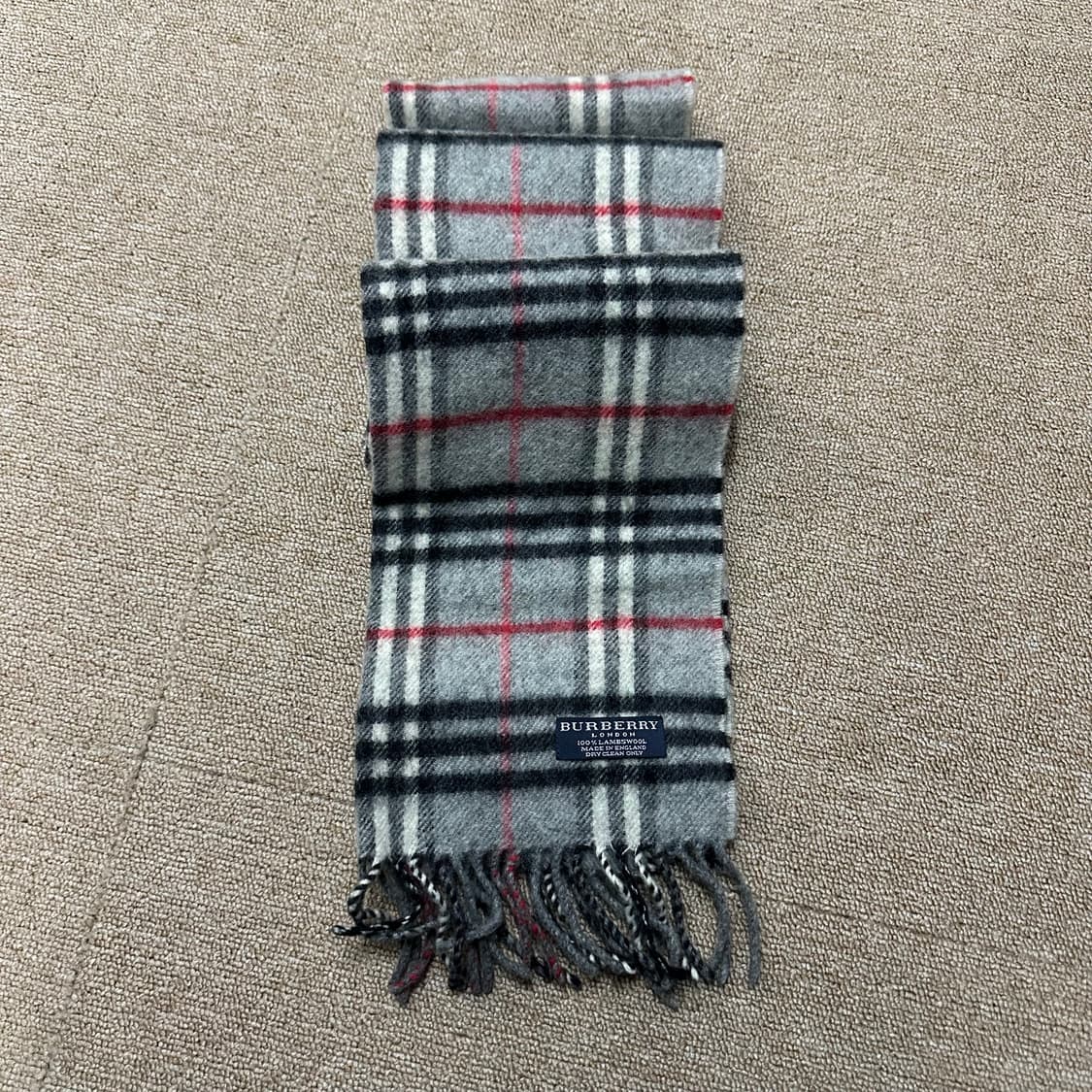 버버리 노바체크 그레이 울 머플러 목도리 상품이미지2