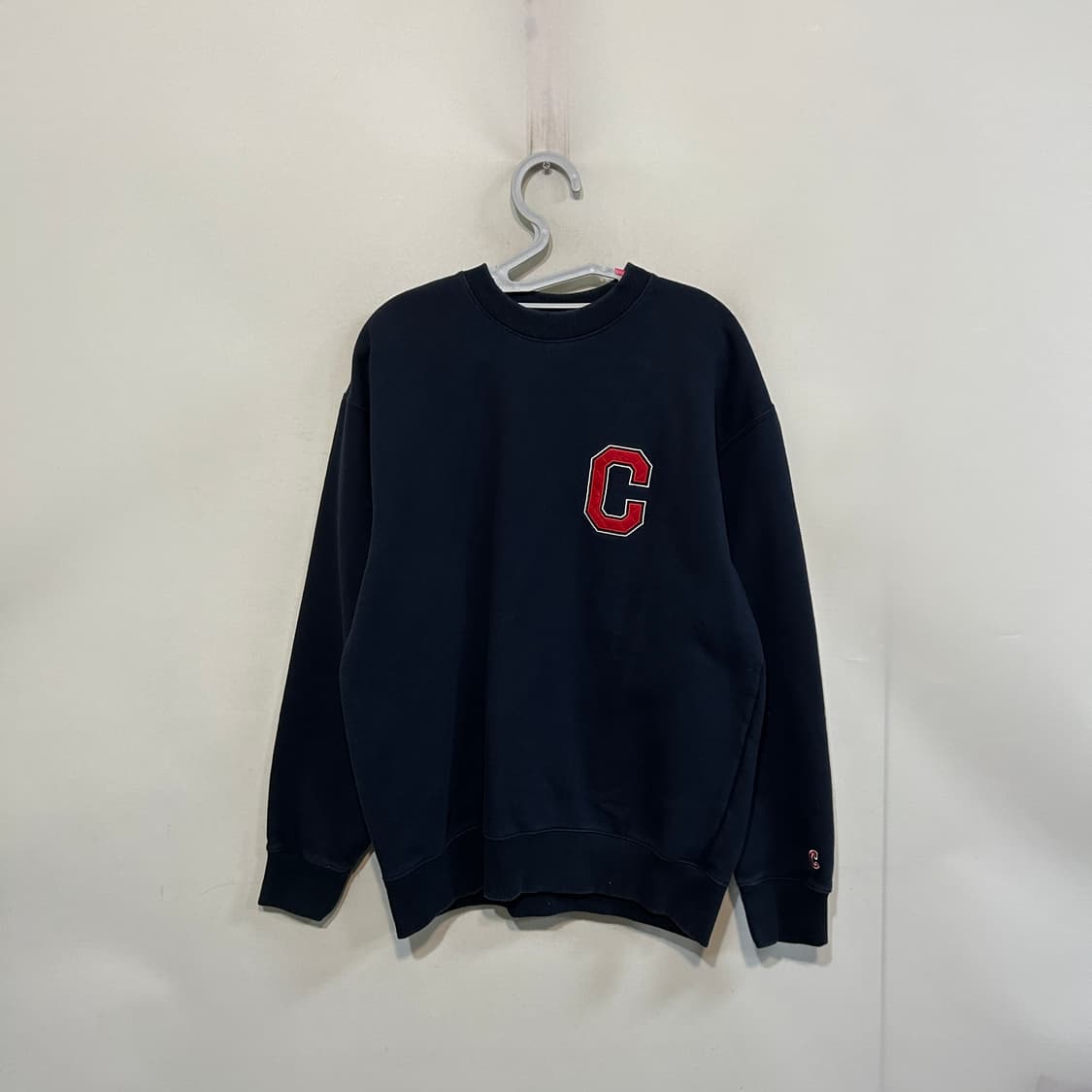 커버낫 남성 기모 맨투맨 M 네이비 상품이미지1