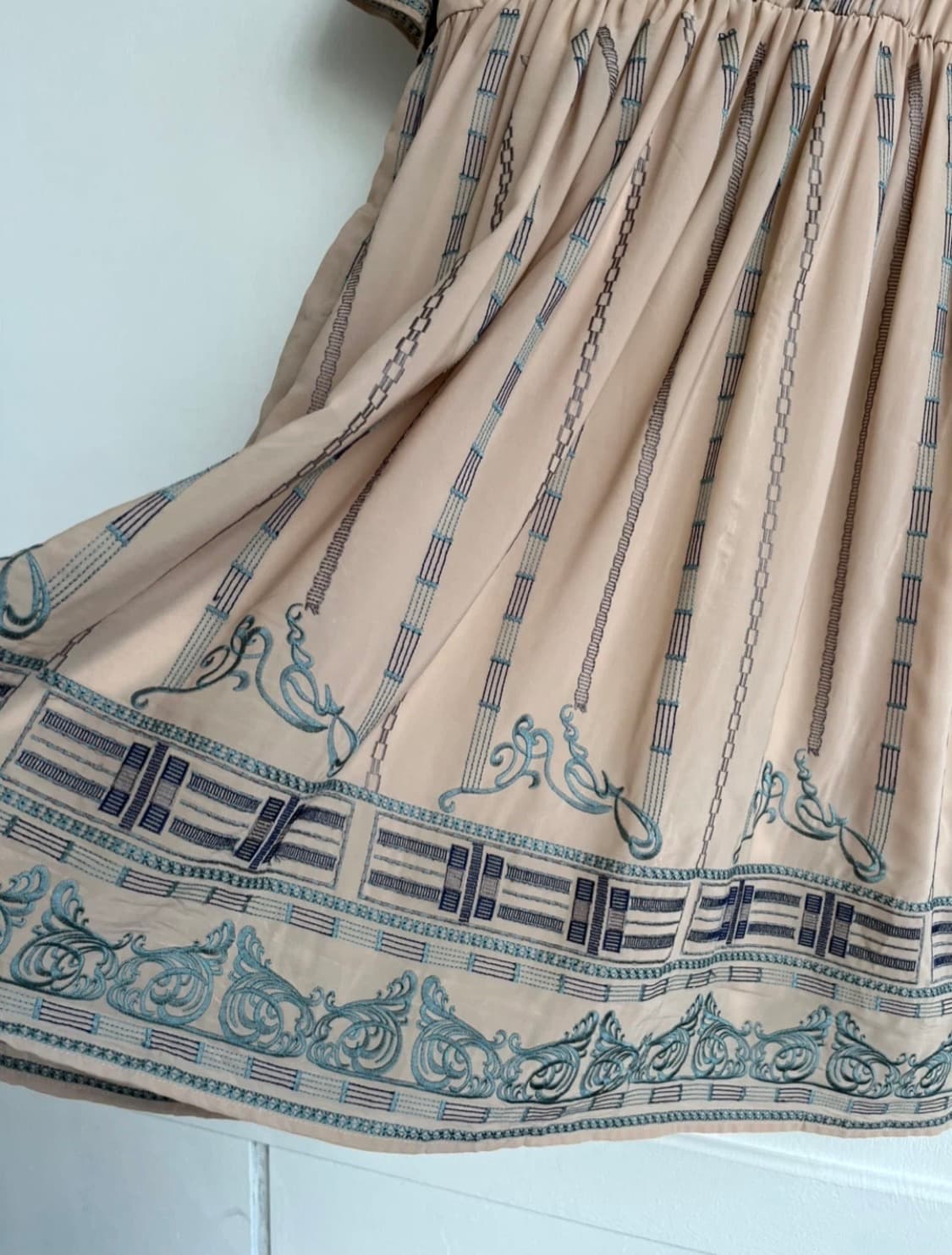 *SALE) 베이지 에스닉 미디 원피스  상품이미지2