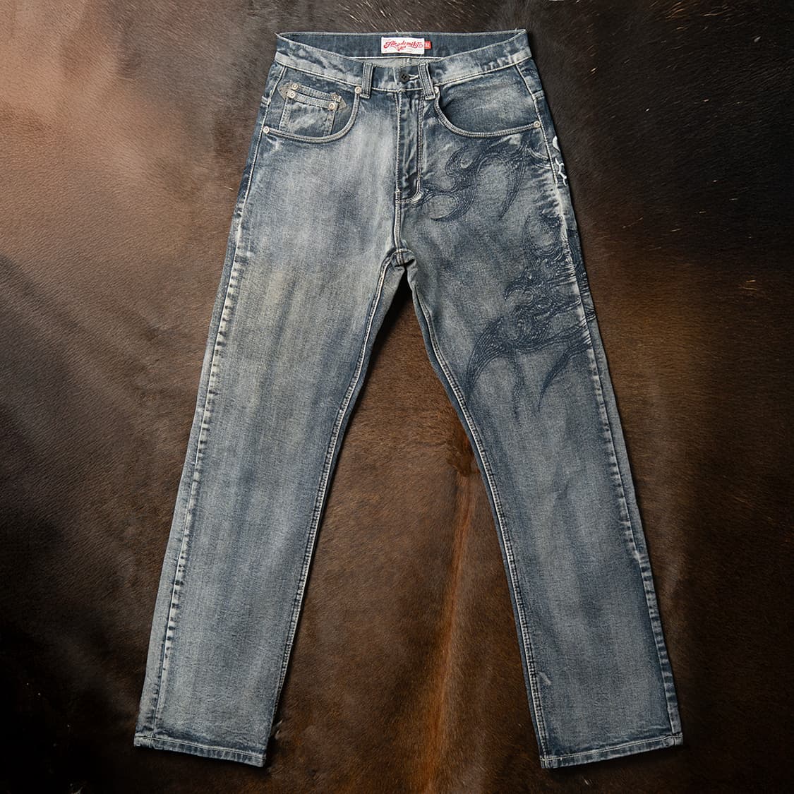 [31] 00s AKADEMIKS 아카데믹스 스티치 아트웍 데님팬츠  상품이미지2