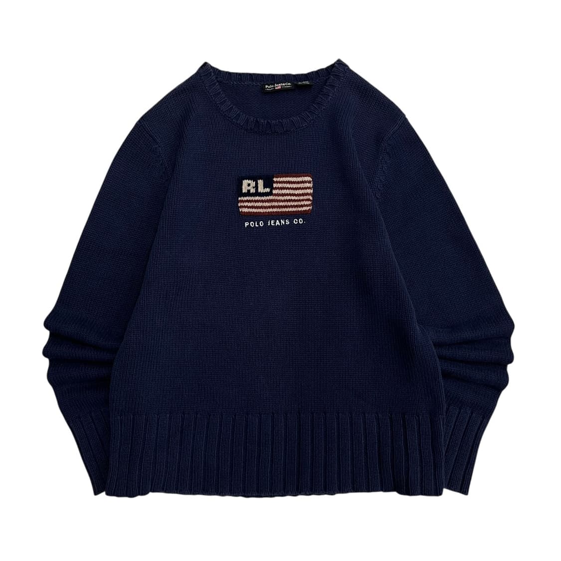 폴로 랄프로렌 90's 딥블루 RL 플래그 니트 XL 상품이미지2
