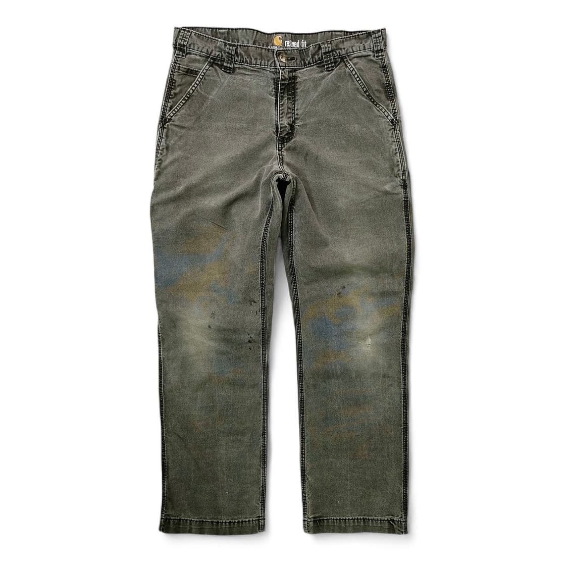 [34][칼하트] OG 릴렉스핏 파이브 포켓 페인트 워크팬츠 페이드 블랙 상품이미지1