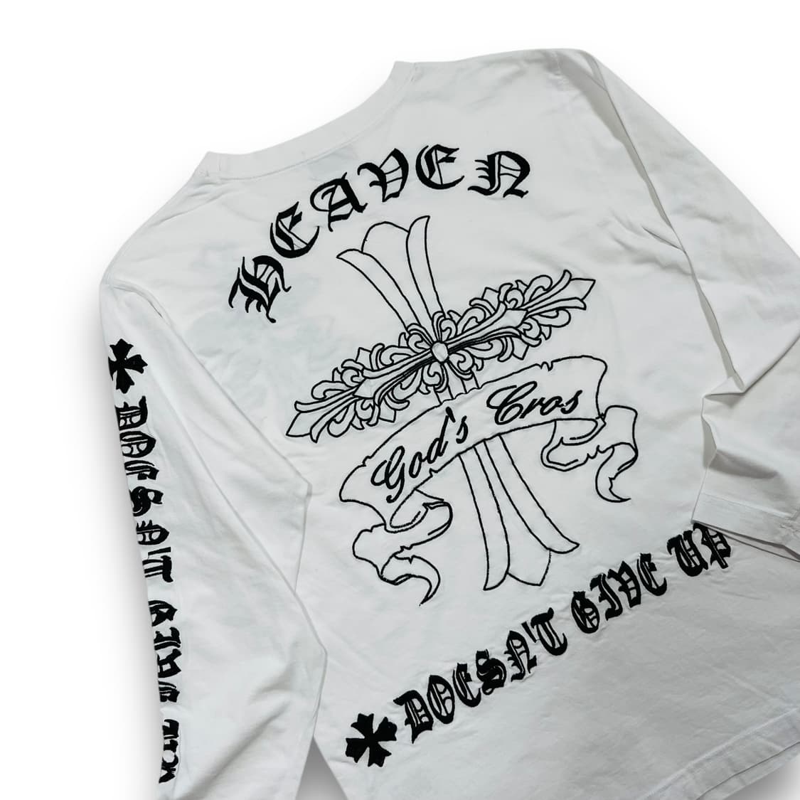 HR cross lettering White long sleeve 상품이미지2