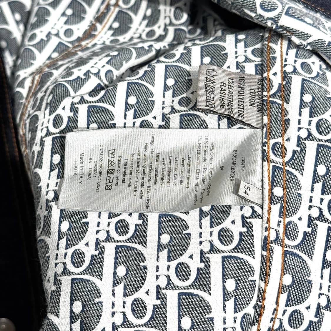 (54) 24FW 디올 오블리크 데님 청자켓 상품이미지10