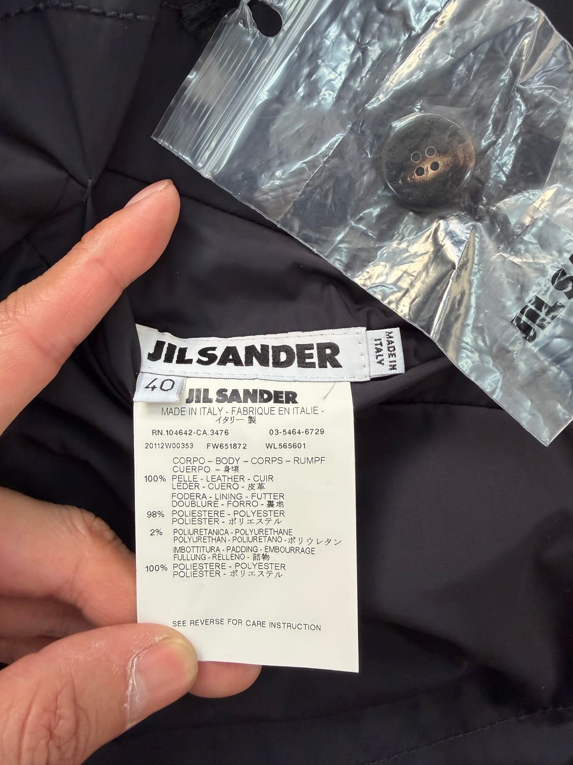 정품) 질샌더 여성 리버시블 양면 가죽자켓 40 (55-66) 상품이미지7