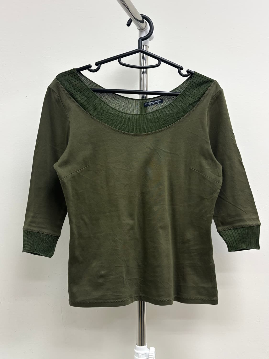 빈티지 카키 반팔 상품이미지6