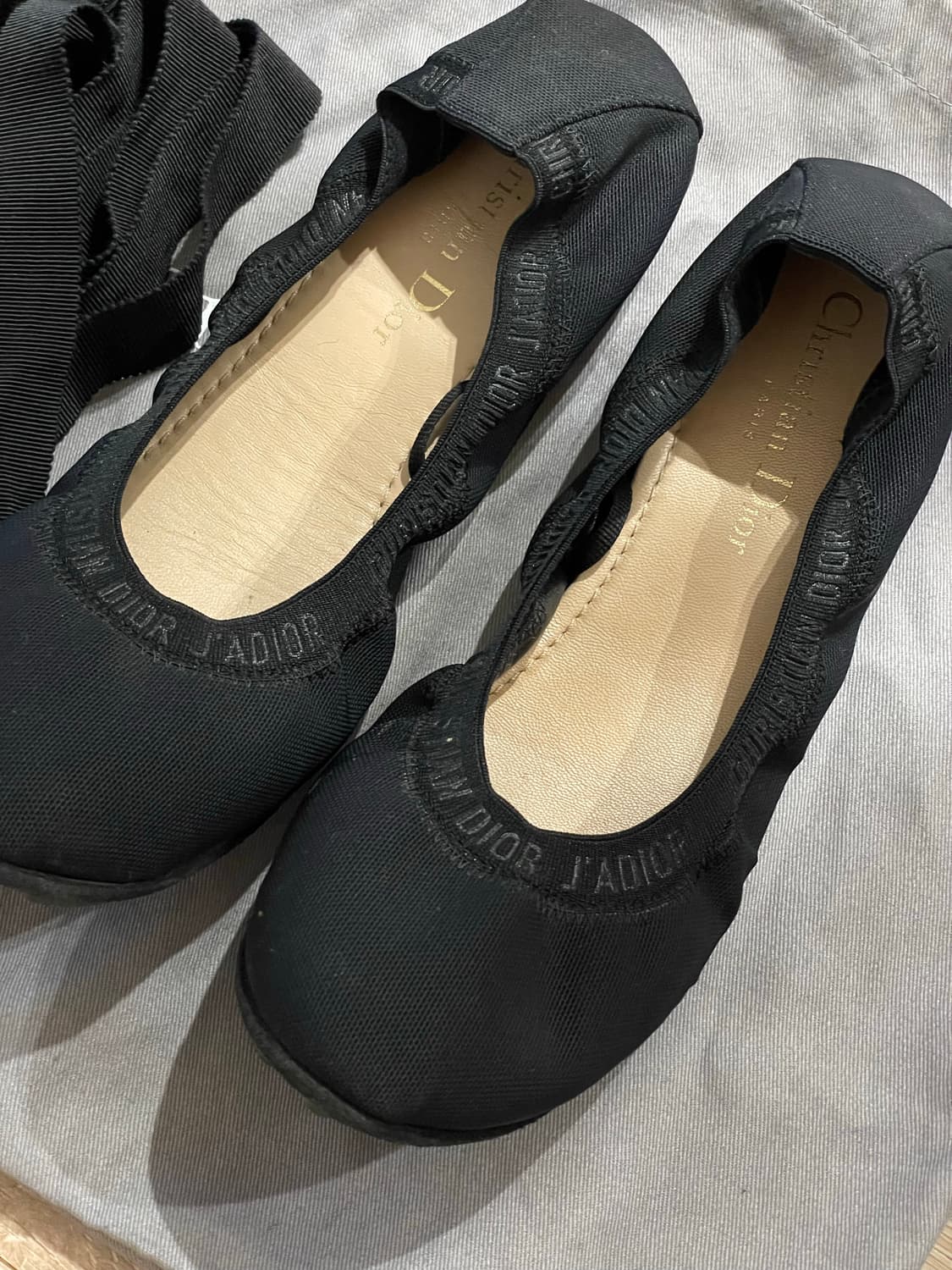 디올 아카데미 래쉬 레이스업 발레리나 슈즈 37 상품이미지2